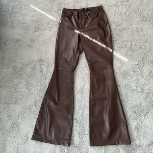 Hollister Bootcut Leather Jeans